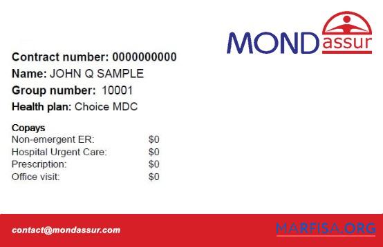 Printable Senegal health insurance card real example